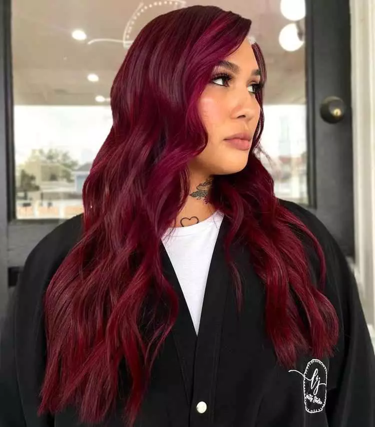Layers Visual Idea — Cherry Cola Hair Color