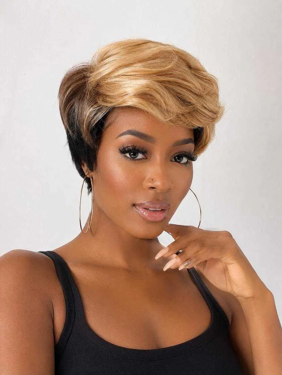Pixie With Dark Roots and Blonde Highlights — Winter Pixie Haircuts