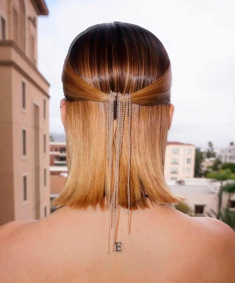 Slicked Back Bob With Ombre — Winter Haircuts for Thin Hair