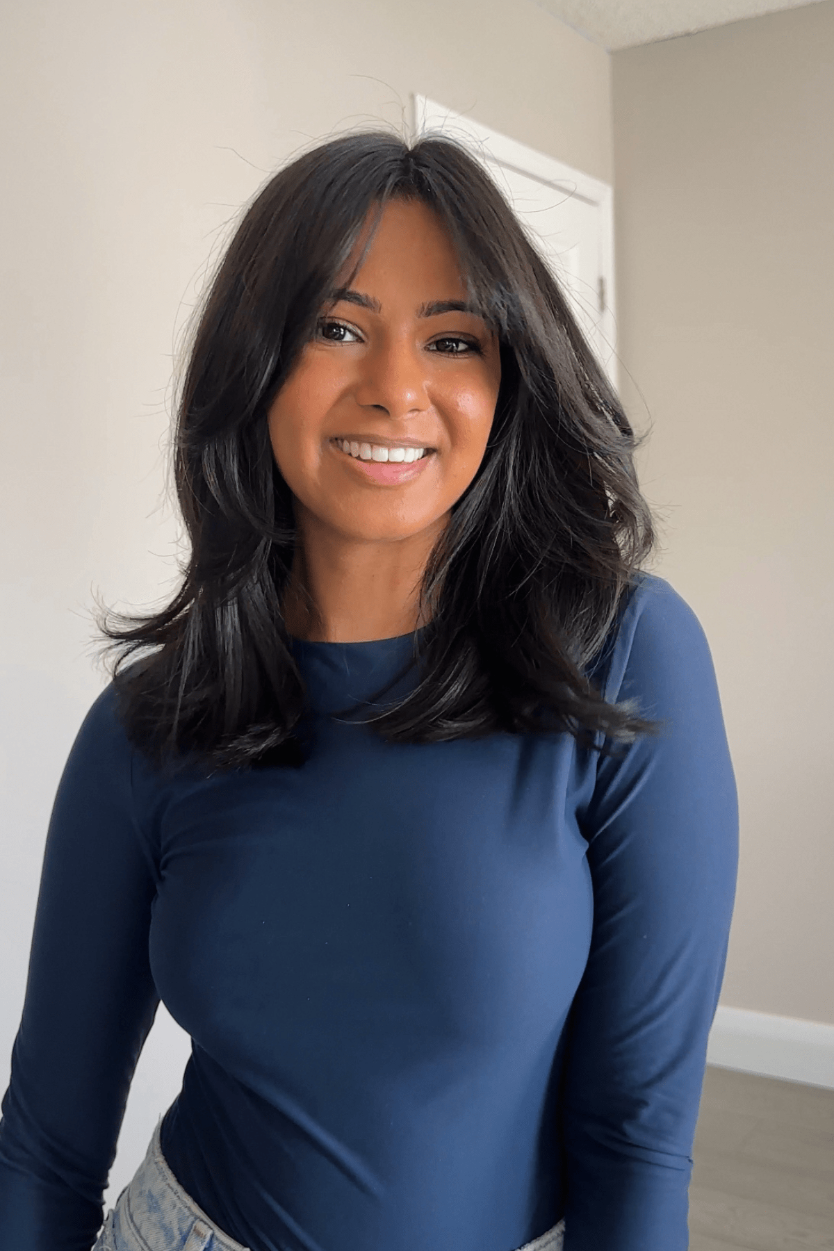Shoulder Shag With Wispy Bangs Shoulder Shag With Wispy Bangs — Winter Haircuts for Heart Shaped Faces