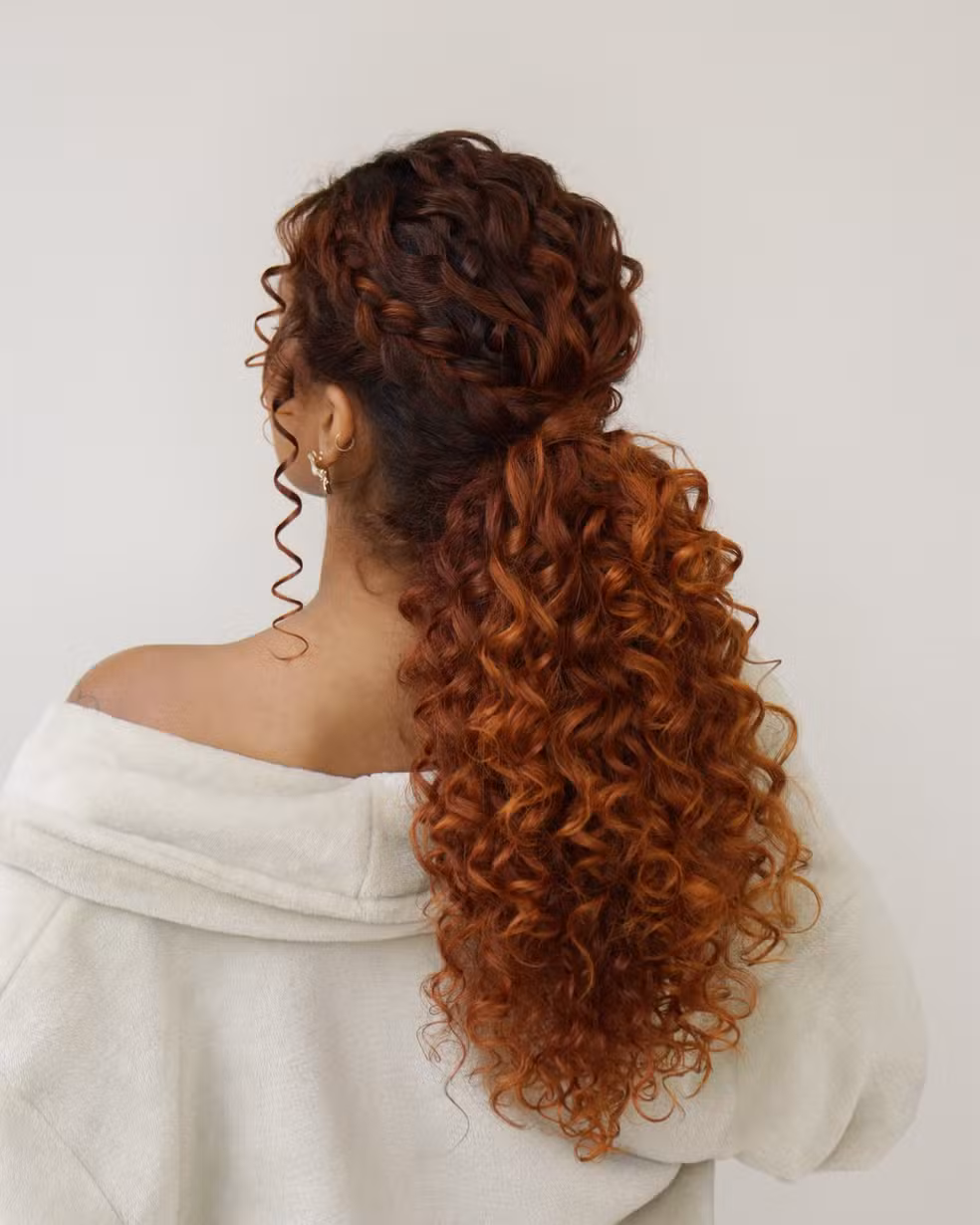 Auburn With Reddish-Brown Dimension Visual Idea Auburn With Reddish-Brown Dimension Visual Idea — Winter Hairstyles for Curly Hair