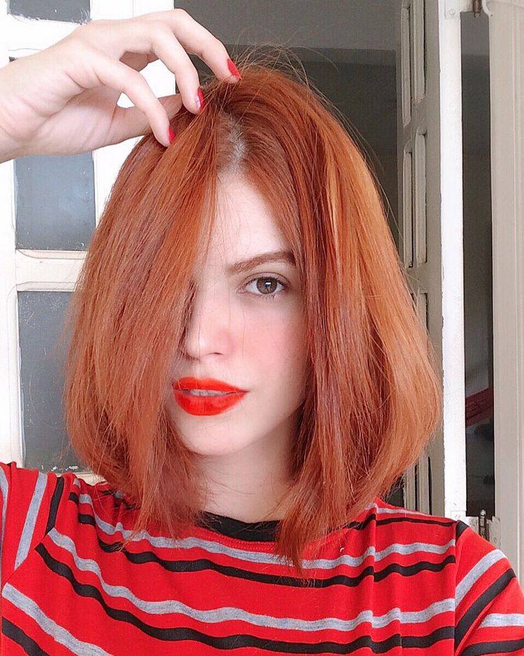 Chin Bob With Side Swept Bangs Chin Bob With Side Swept Bangs — Winter Hairstyles for Thin Hair