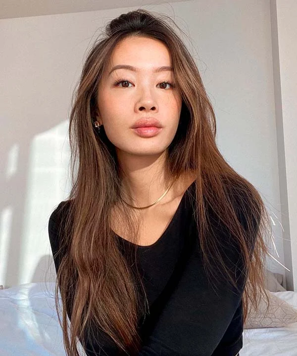 Long Layered Cut With Caramel Long Layered Cut With Caramel — Winter Hairstyles for Thin Hair