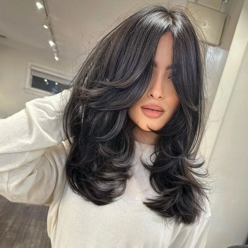 Long Bob Visual Idea — Winter Hairstyles with Bangs