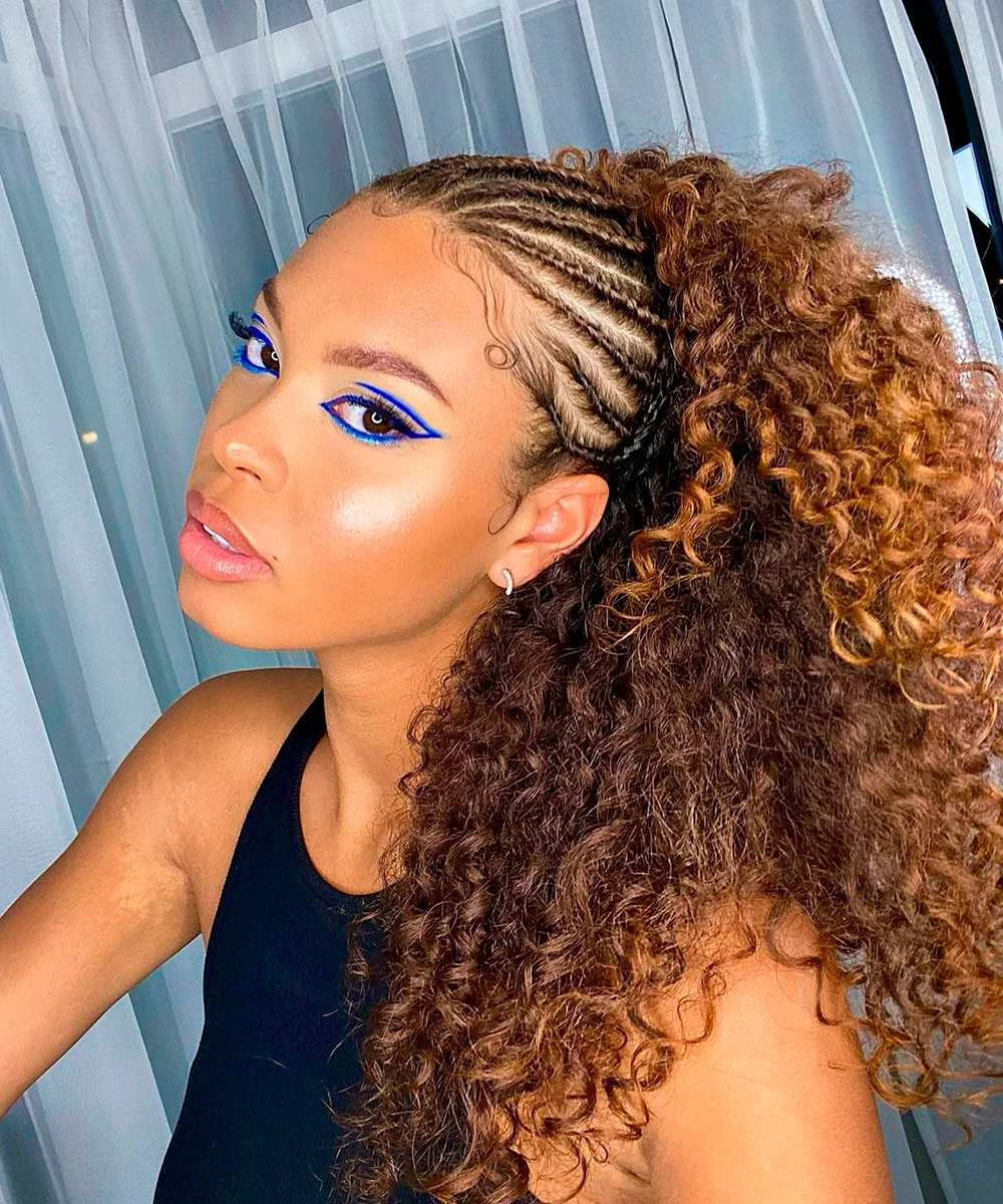 Cornrow Braids To High Ponytail Cornrow Braids To High Ponytail — Winter Braided Hairstyles