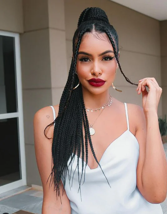 High Braided Bun With Face-Framing Braids High Braided Bun With Face-Framing Braids — Winter Braided Hairstyles