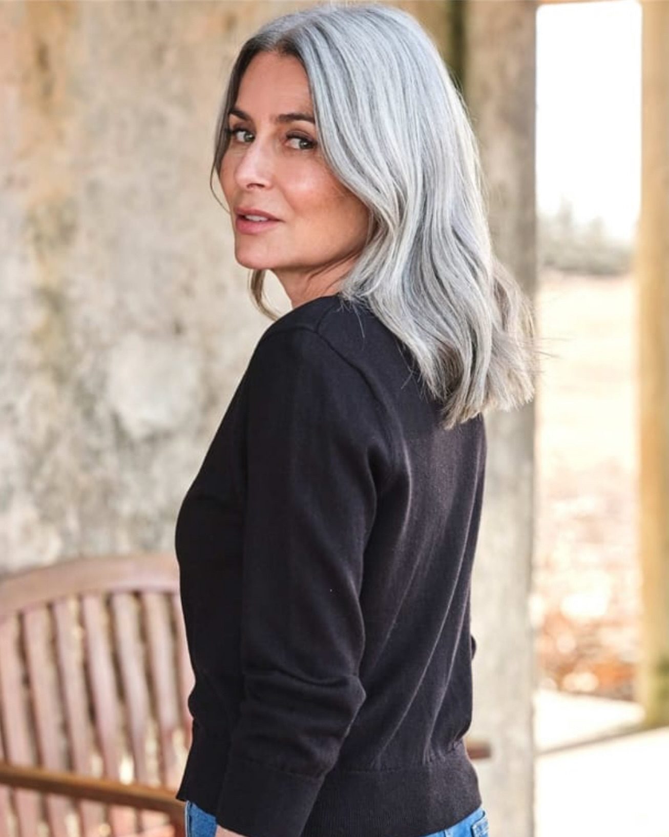 Polished Blowout for Fine Gray Hair Polished Blowout for Fine Gray Hair — Winter Hairstyles for Gray Hair