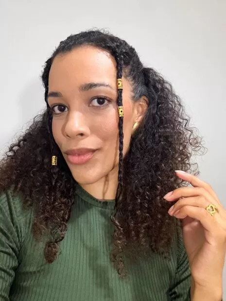 Face-Framing Braids With Coily Curls — Winter Protective Hairstyles