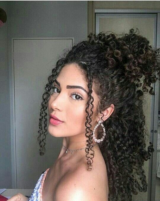 High Half-Up Bun With Coiled Tendrils — Winter Protective Hairstyles