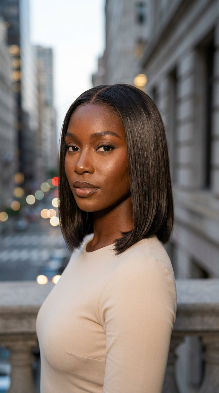 short sleek tucked hair with midnight espresso and ash, minimal — sophisticated summer hairstyle 2026