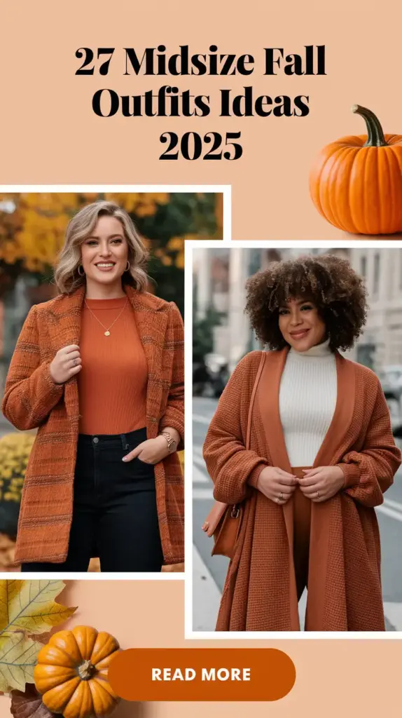 27+ Midsize Fall Outfits Ideas 2025 to Elevate Your Cold-Weather Wardrobe