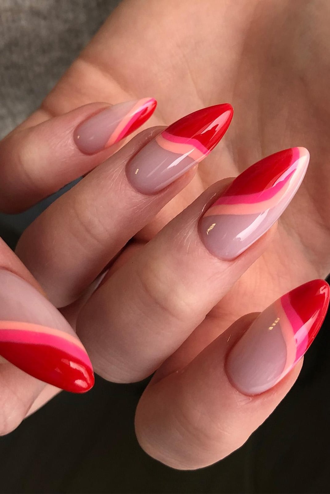 Long Stiletto Wavy Line Nails Long Stiletto Wavy Line Nails — Nails Easy Ideas