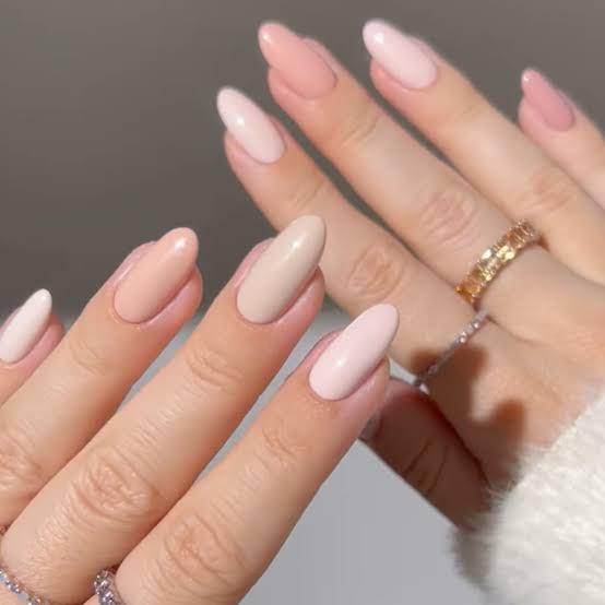 Soft Pastel Nude Almond Nails Soft Pastel Nude Almond Nails — Nails Easy Ideas