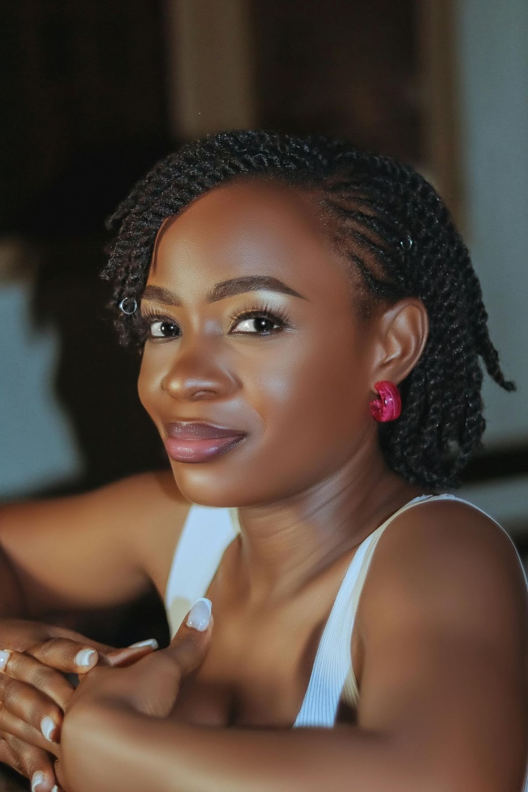 Flat Top Braids With Textured Afro — Natural Hair Black Women Styles
