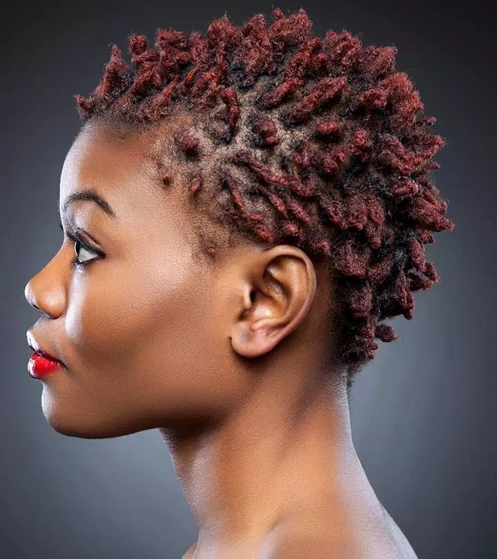 Very Short Afro With Red Undertones — Natural Hair Black Women Styles