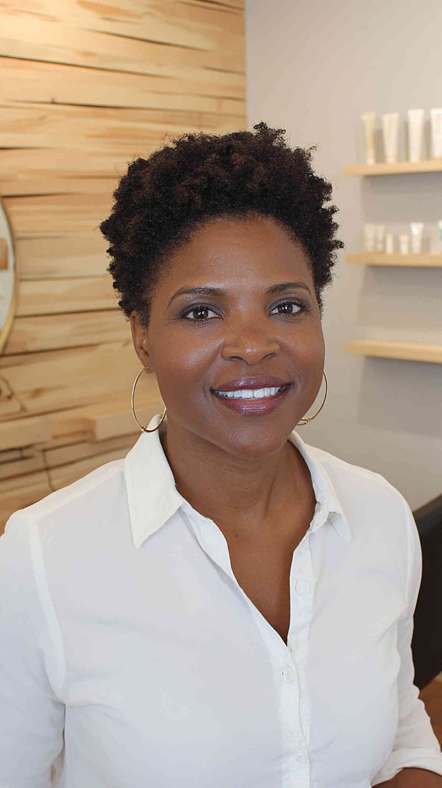Textured Short Cut With Volume, Ear — Natural Hair Black Women Styles