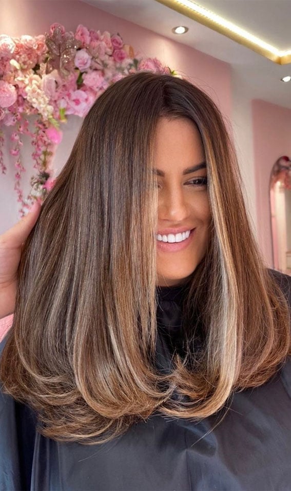 Natural Brown With Face-Framing Highlights Natural Brown With Face-Framing Highlights — Natural Hair Color Styles