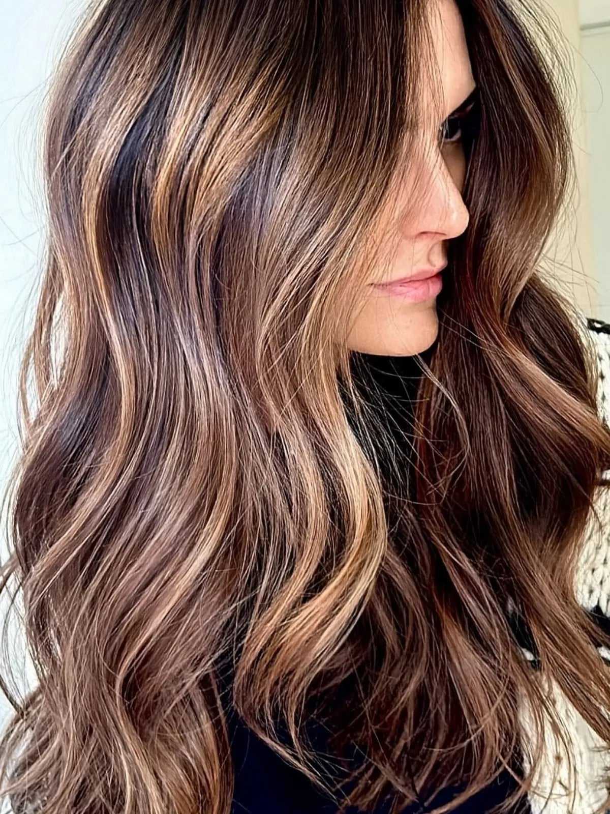 Medium Brown With Subtle Highlights, Shoulder Medium Brown With Subtle Highlights, Shoulder — Natural Hair Color Styles