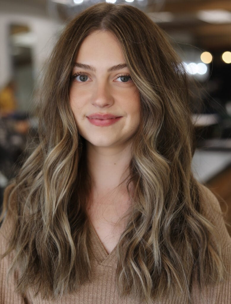 Medium Brown With Curtain Bangs Medium Brown With Curtain Bangs — Natural Hair Color Styles
