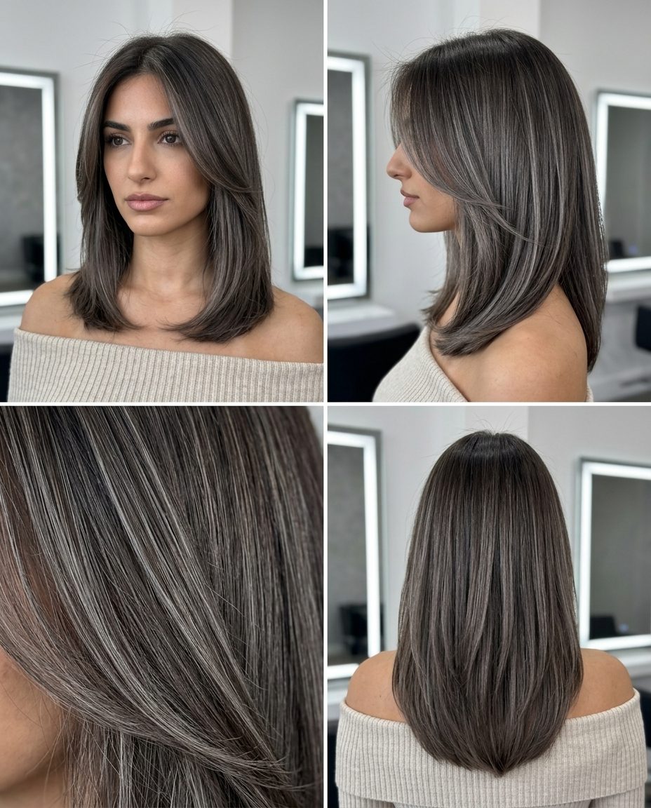 natural summer ash brown hair color 2026 outfit idea - fashion styling inspiration