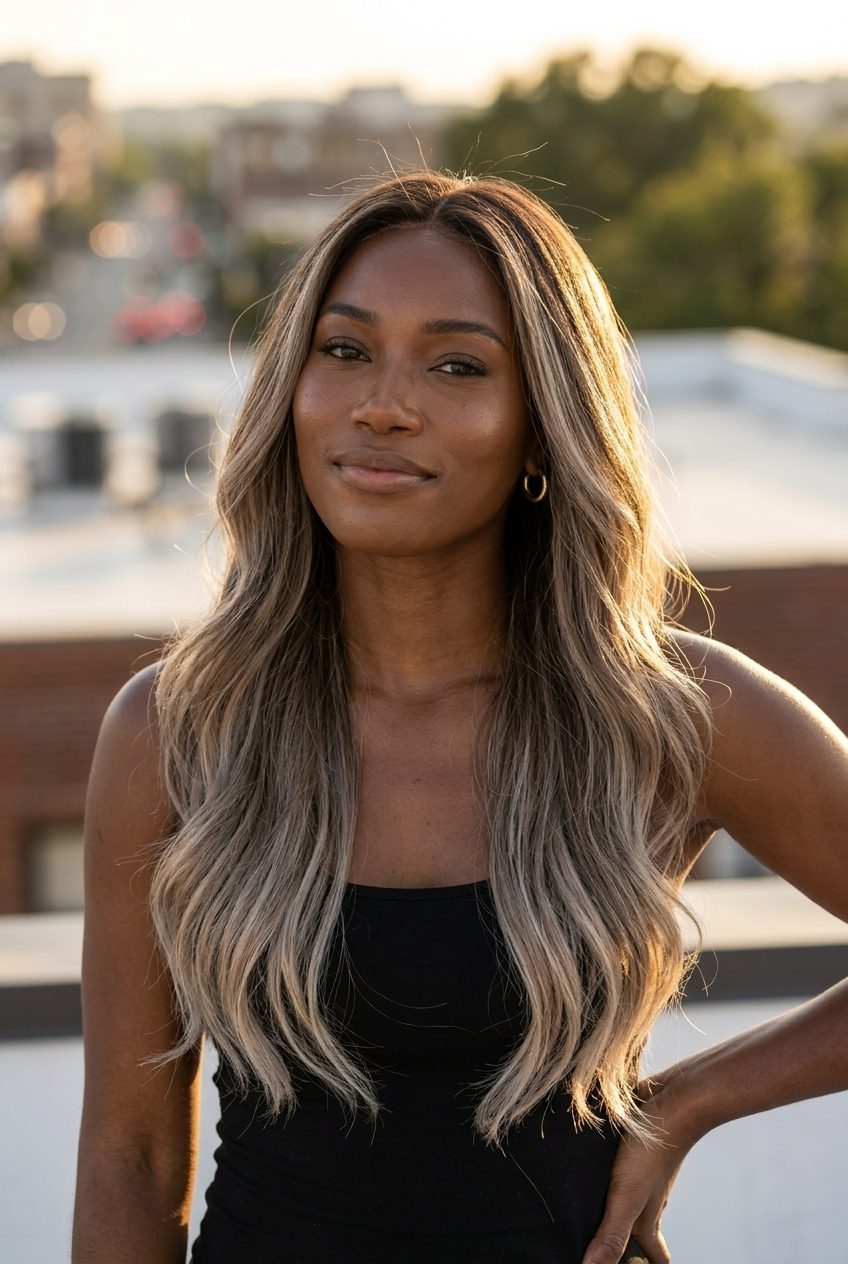 natural summer ash brown hair color 2026 outfit idea - fashion styling inspiration