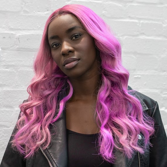 Mid-Back Vibrant Pink With Lighter Undertones, Wavy Mid-Back Vibrant Pink With Lighter Undertones, Wavy — Pink Hair Dye Inspiration