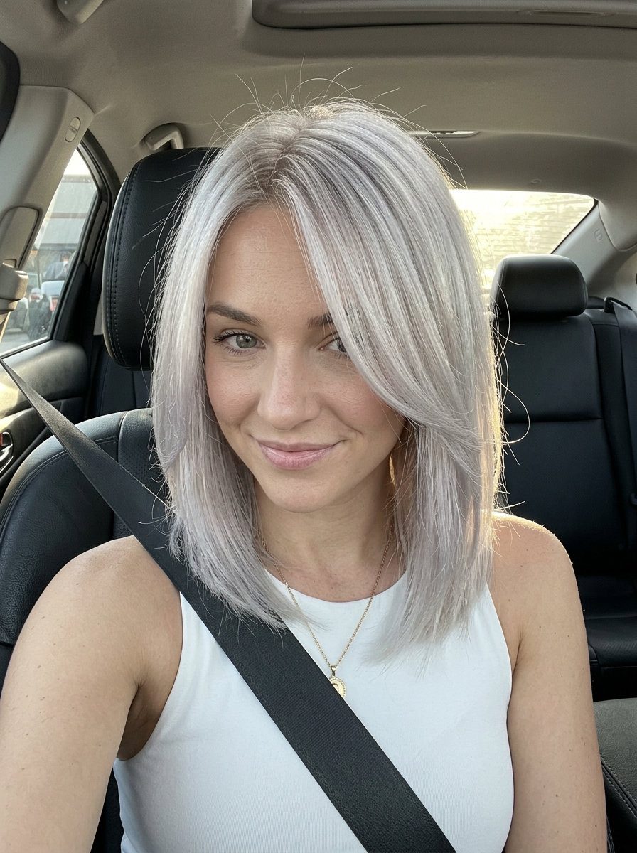 Platinum Ash Blonde Hair 2026 short platinum ash blonde pixie with silver-white tones, no root — modern bold statement