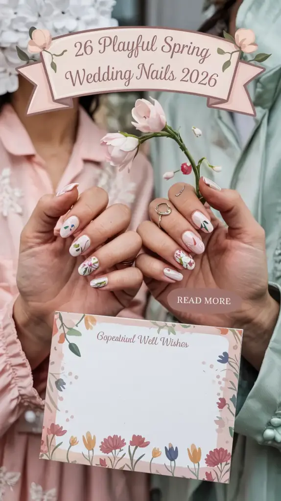 Playful Spring Wedding Nails 2026: Romantic Ideas for Brides, Bridesmaids, and Guests