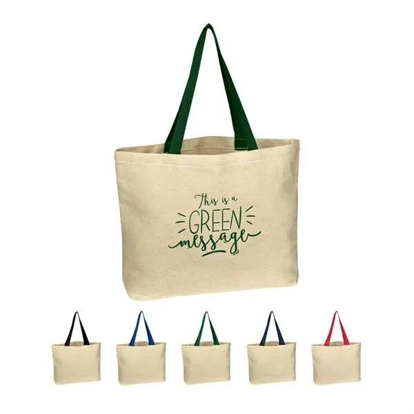 bag 1 Custom Imprinted Natural Cotton Canvas Tote Bag Imprint Logo $4.1