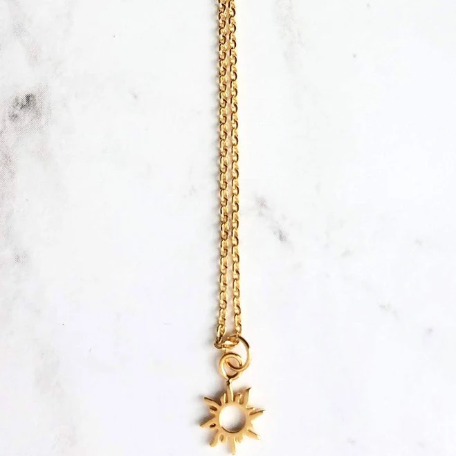 accessory 14K Gold Tiny Sun Charm Constant Baubling $72