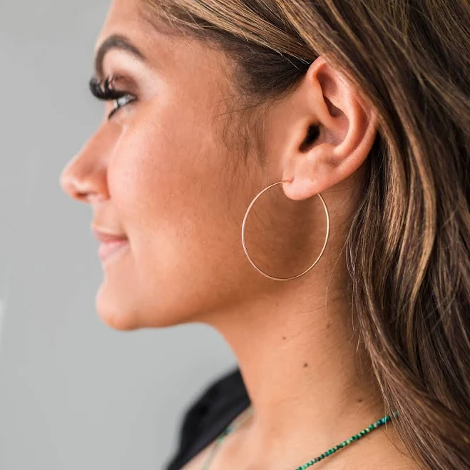 accessory 14K Rose Gold Filled Dainty Hoops Etsy - SunlightSilver $27.2