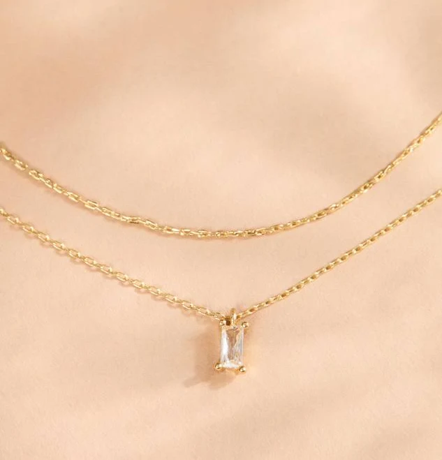 accessory 18K Gold Dainty Layered Charm Necklace Altar'd State $24