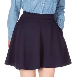 skirt A-Line Flared Stretchy Cotton with Pockets Danischoice $21