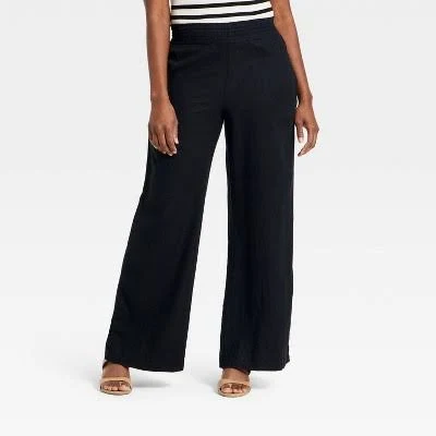 wide leg pants A New Day Women's Linen Wide Leg Pants Target $30