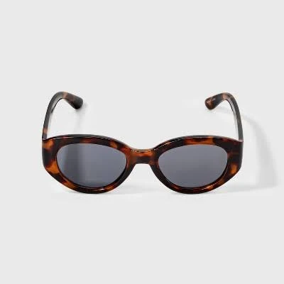 accessory A New Day Women's Oval Tortoise Shell Sunglasses Target $17
