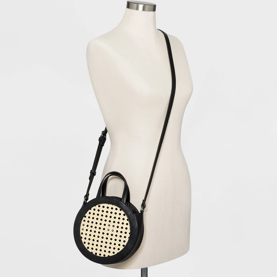 bag A New Day Women's Round Woven Crossbody Bag eBay $14.88