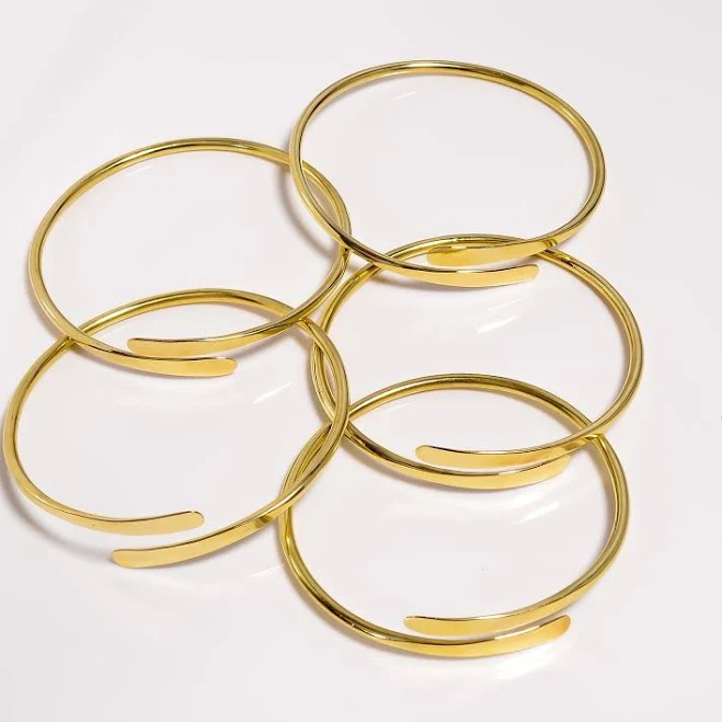 accessory AAA+ Gold Minimalist Bangle Set Etsy - Seller $15