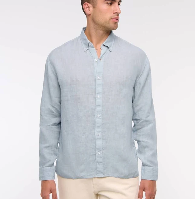 top Abercrombie & Fitch Men's Linen Button-Up Shirt Abercrombie & Fitch $32.97