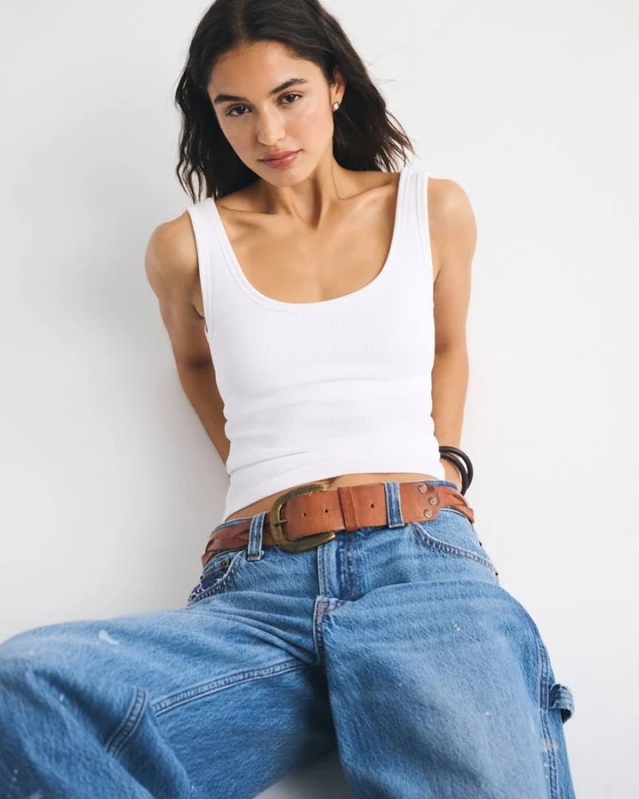 inner top Abercrombie & Fitch Women's Bra-Free Rib Scoopneck Tank Abercrombie & Fitch $25