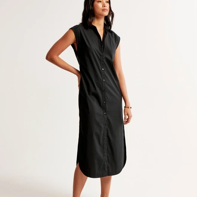 dress Abercrombie & Fitch Women's Button-Through Midi Shirt Dress Abercrombie & Fitch $24.97