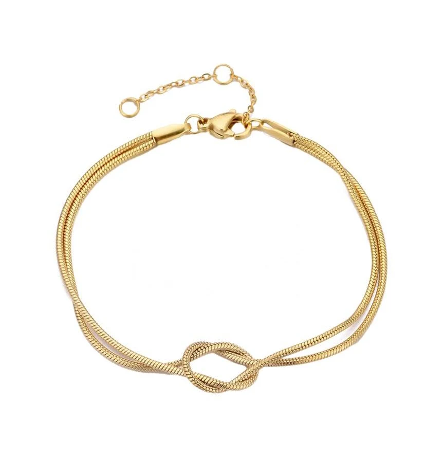 accessory Adornia Women's 18K Gold Plated Knotted Rope Chain Bracelet Target $16.97