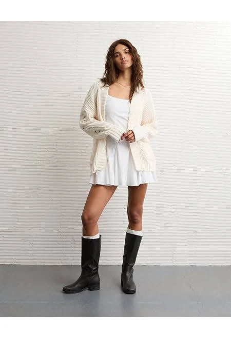 outerwear AE Chenille Cardigan Sweater American Eagle Outfitters $21.98