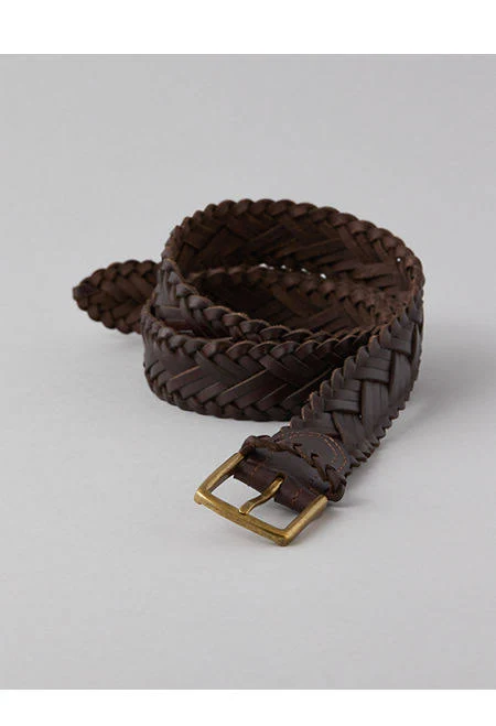 accessory AE Men's Braided Leather Belt American Eagle Outfitters $14.97