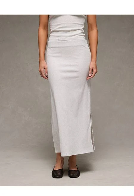 skirt AE Women's High-Waisted Ribbed Knit Maxi Skirt American Eagle Outfitters $14.98