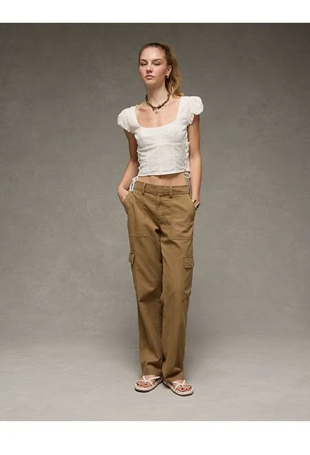 bottoms AE Women's Low-Rise Baggy Cargo Pants American Eagle Outfitters $24.99
