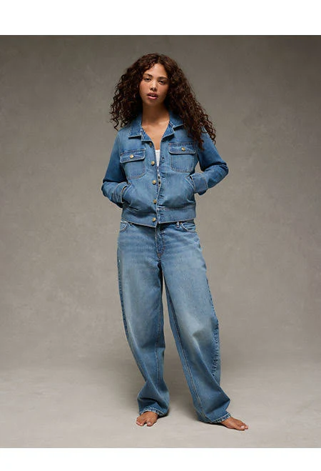 accessory AE Women's Preppy Denim Jacket American Eagle Outfitters $52.46