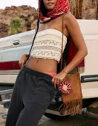 bag Aerie Suede Fringe Crossbody Bag ae.com $44.95