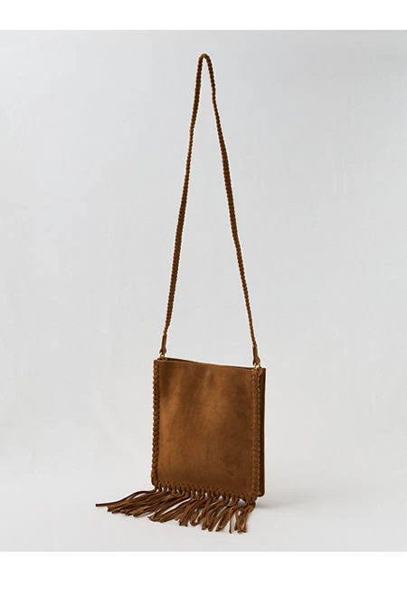 bag Aerie Suede Fringe Crossbody Bag Aerie $44.95