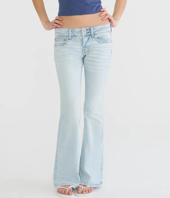jeans Aeropostale Women's Low-Rise Flare Jeans Aeropostale.com $64.95