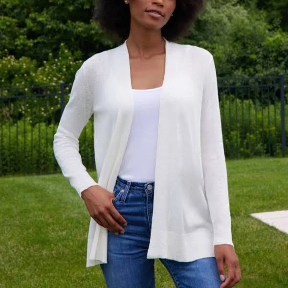 cardigan Alashan Cashmere Linen Cotton Ayra Long Open Cardigan Alashan Cashmere $92